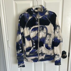 Lululemon Black and Blue Tie-Dye Hoodie